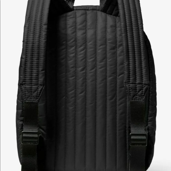 Michael Kors Winnie Medium Quilted Nylon Black Backpack 35T0UW4B2C NWT main image 3